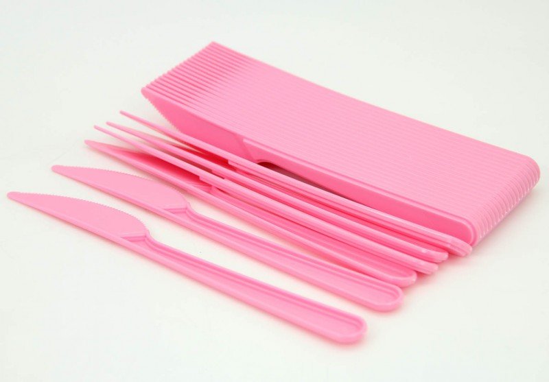 PLASTİK BIÇAK PEMBE 25 ADET