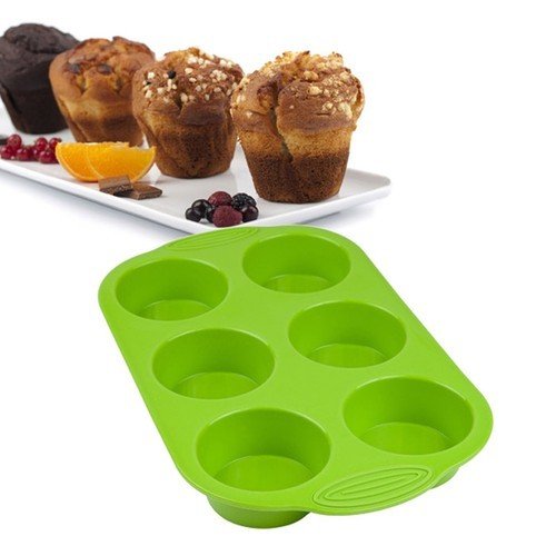 SİLİKON MUFFIN KALIBI 6'LI YEŞİL