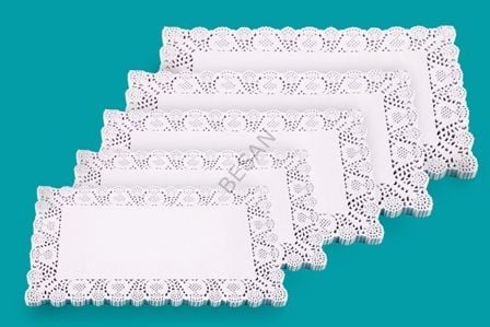 DİKDÖRTGEN KAĞIT DANTEL ALTLIK (19X31 CM)-100 ADET