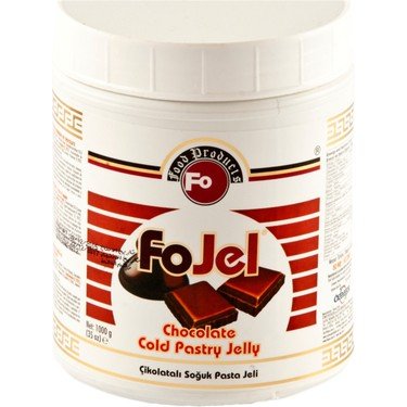 ÇİKOLATALI Bitkisel Dekoratif Soğuk Pasta Jeli 1 KG. Fo Marka